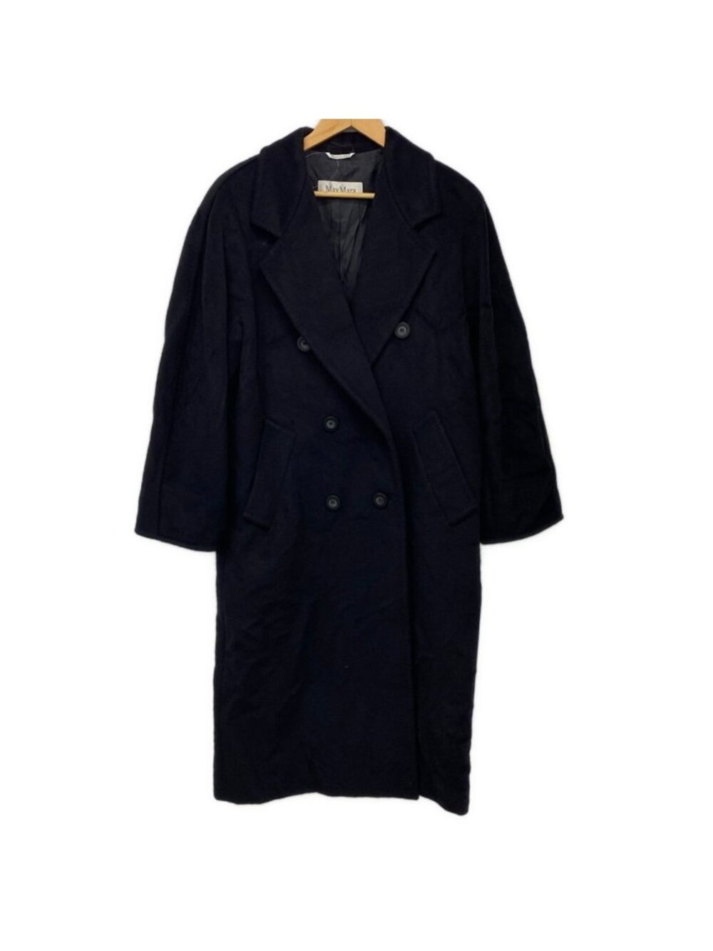 Max Mara Coat S Black Long Sleeve Winter 38